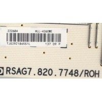 KIT DE TARJETAS PARA TV HISENSE / MAIN 232510 / RSAG7.820.8252/ROH / FUENTE 222684 / RSAG7.820.7748/ROH / T-CON 55.43T10.C02 / 55T32-COF CTRL BD / PANEL HD426K3U51-T1\S0\GM\ROH / MODELO 43R6E